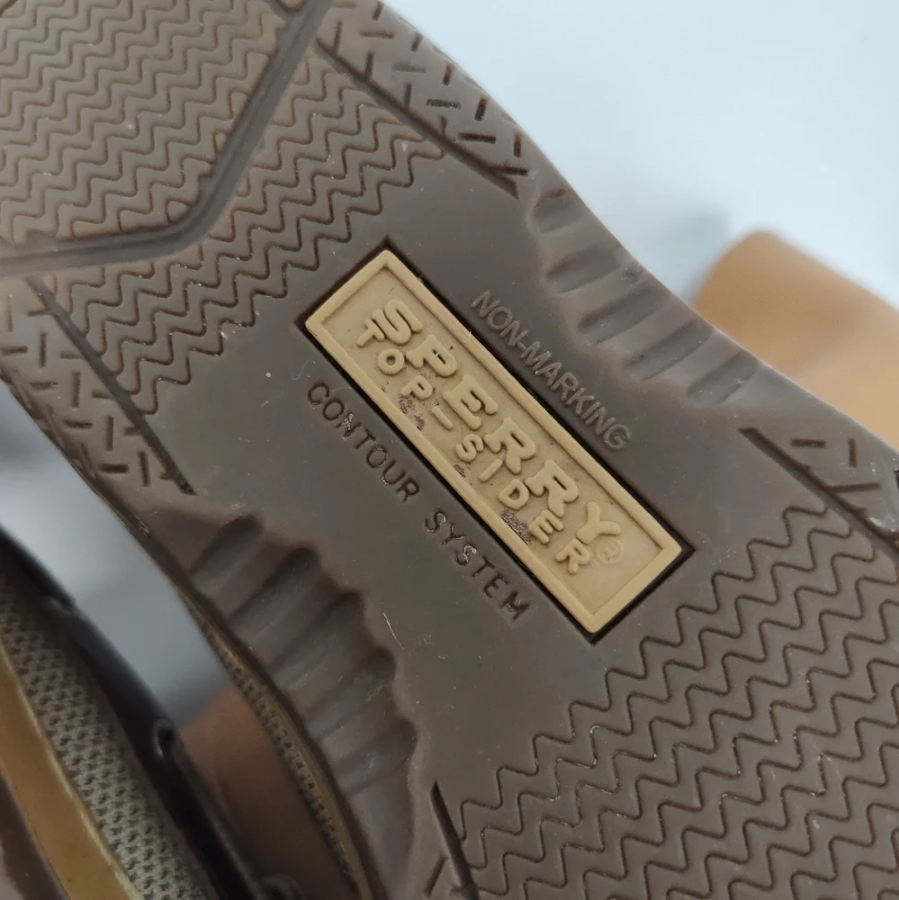 Sperry Mens Brown Leather Surveyor Boat Shoes Size 11M
